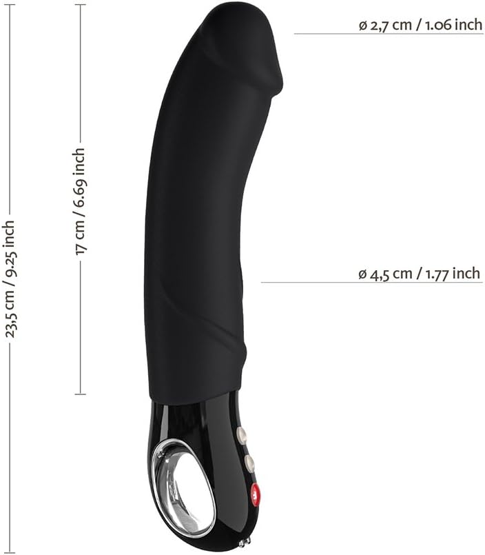 Fun Factory Big BOSS - Black LINE - Big Realistic Vibrator Rechargeable Black Silicone - Image 5