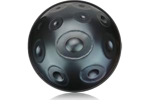 OCARINAWIND Hand Pan in D Minor 11 Notes Steel Hand Drum,440HZ (22.8" (58cm), Blue 11 Notes-D3 A3 B3b C4 D4 E4 F4 G4 A4 C5 D5) with Soft Hand Pan Bag