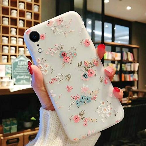 Enflamo Soft TPU 3D Relief Flower Printed Phone Case for iPhone XR (Mix Lilies)
