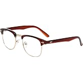 Shiratori New Vintage Fashion Half Frame Semi-Rimless Clear Lens Glasses