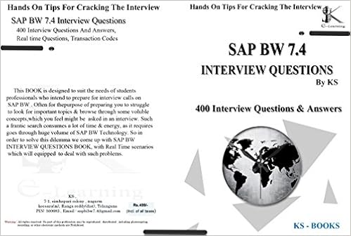 Buy Ks 400 Sap Bw 7 4 Interview Questions Answers Book Online At