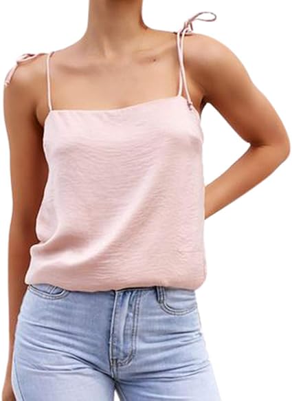 Damen Spaghettiträger Top Mit Spitzen - Stretch Cami Für Sommer & Layering