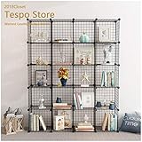 Tespo Wire Storage Cubes Modular Shelving Unit DIY Metal Grid Closet Organizer System, Bookcase, Cabinet (20 Cubes)