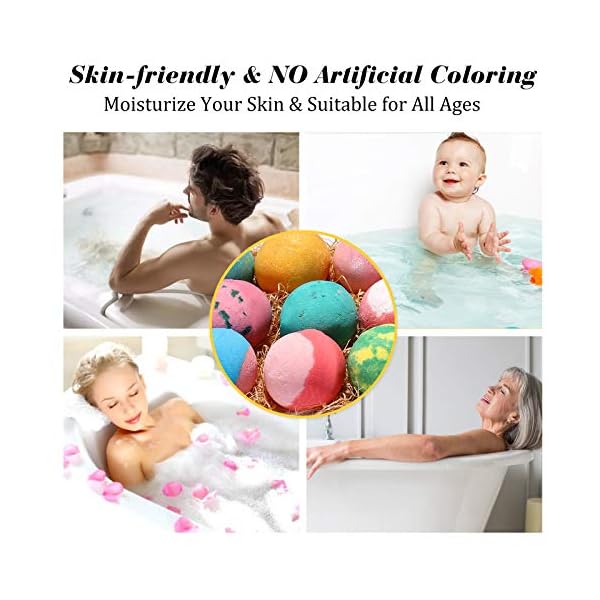 Bath-Bombs-Gift-Set-Lagunamoon-Handmade-Bath-Bombs-Bubble-Bar-for-Bubble-Baths-Highly-Concentrated-with-Pure-Essential-Oils-Fizzy-Spa-Kit-Best-Birthday-Valentines-Gifts-for-Women-Girls-Kids Bath Bombs Gift Set, Lagunamoon Handmade Bath Bombs, Bubble Bar for Bubble Baths, Highly Concentrated with Essential…