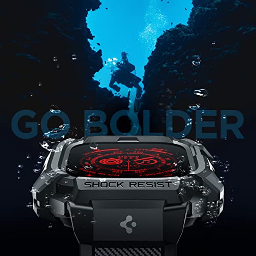 Spigen Rugged Armor Pro for Apple Watch Ultra 3/2/1 49mm Case with Band