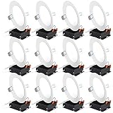 Sunco Lighting 12 Pack 6 Inch Slim LED Downlight with Junction Box, 14W=100W, 850 LM, Dimmable, 5000K Daylight, Recessed Jbox Fixture, Simple Retrofit Installation - ETL & Energy Star