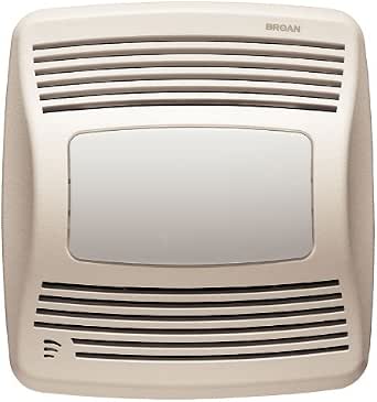 Broan QTXE110SFLT Ultra Silent Humidity Sensing Fan and Light, 110 CFM ...