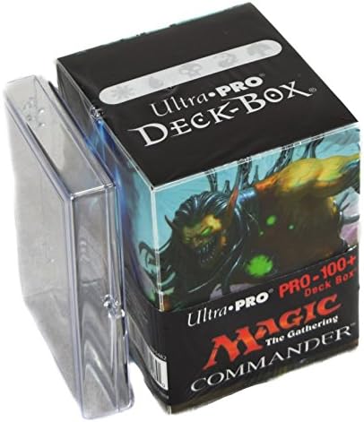 One Ultra Pro Hinged 25 Card Storage Box and Magic the Gathering Pro Deck Box - Commander 2015, Ezuri, Great Card Holders for All Types of Cards, Bundle