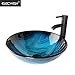 Elecwish Bathroom Vessel Sink with Faucet Mounting Ring and Pop Up Drain 16.5