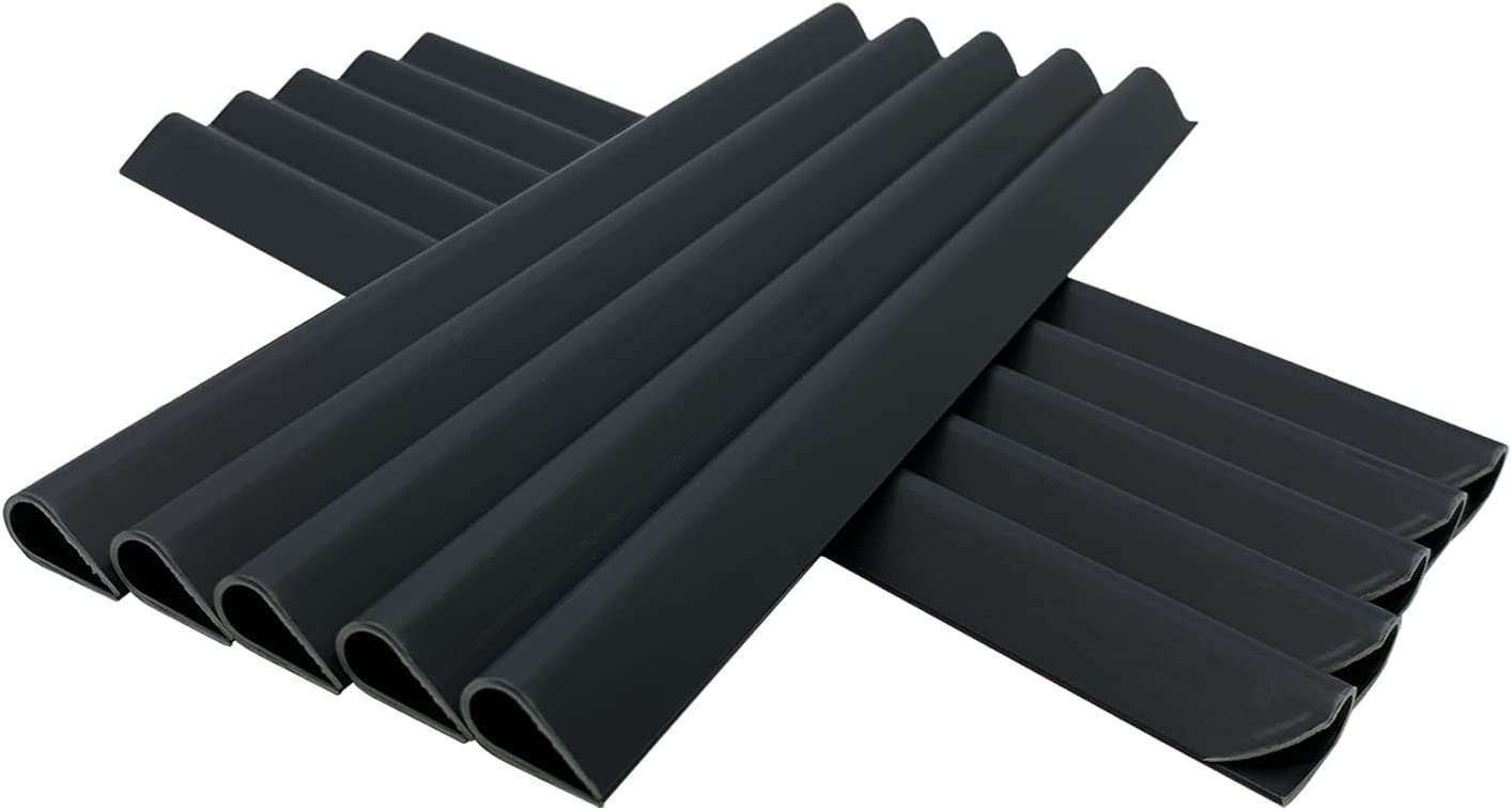 MOLVCE Mounting Clips for Double Rod Mats, Pack of 30 Clips for Privacy Screen Strips PVC Anthracite, Clamping Rails for Privacy Screen Strips for Double Rod Mats