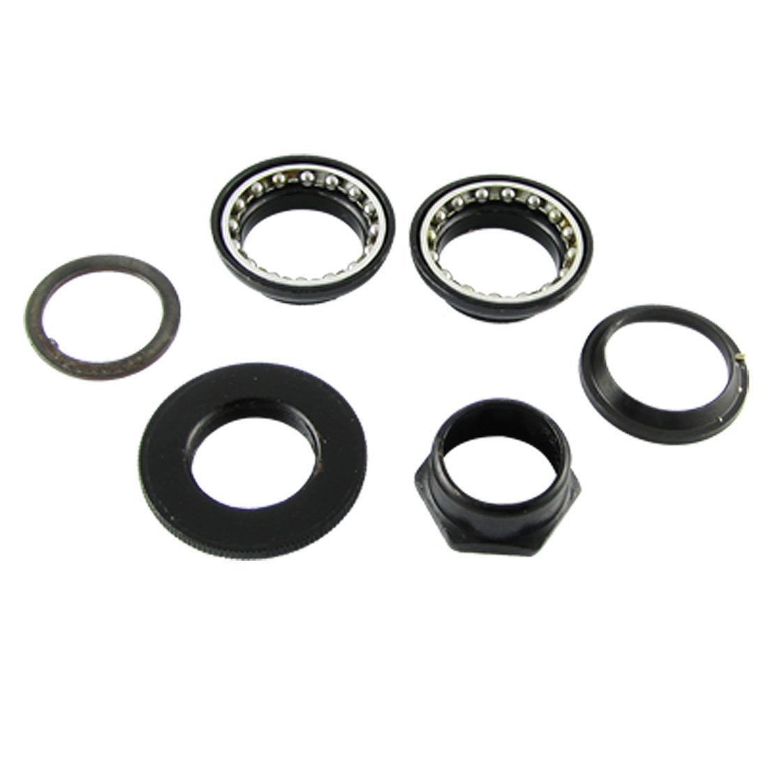sourcing map 1inch Diameter Bike Headset Bicycle Head Parts Set Black
