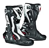 SIDI ST AIR BLACK/WHITE MOTORCYCLE SPORTS RACE BOOTS + FREE SOCKS new EC 45