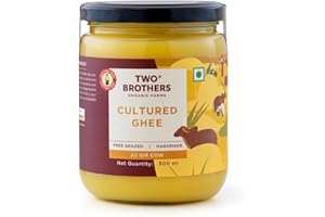 A2 Ghee Butter Organic Grass Fed from Gir Cow | Gut Friendly | Healthy Butter Alternative | Non-GMO, Lactose-Free, Keto Friendly – 16 Oz from Two Brothers Organic Farms