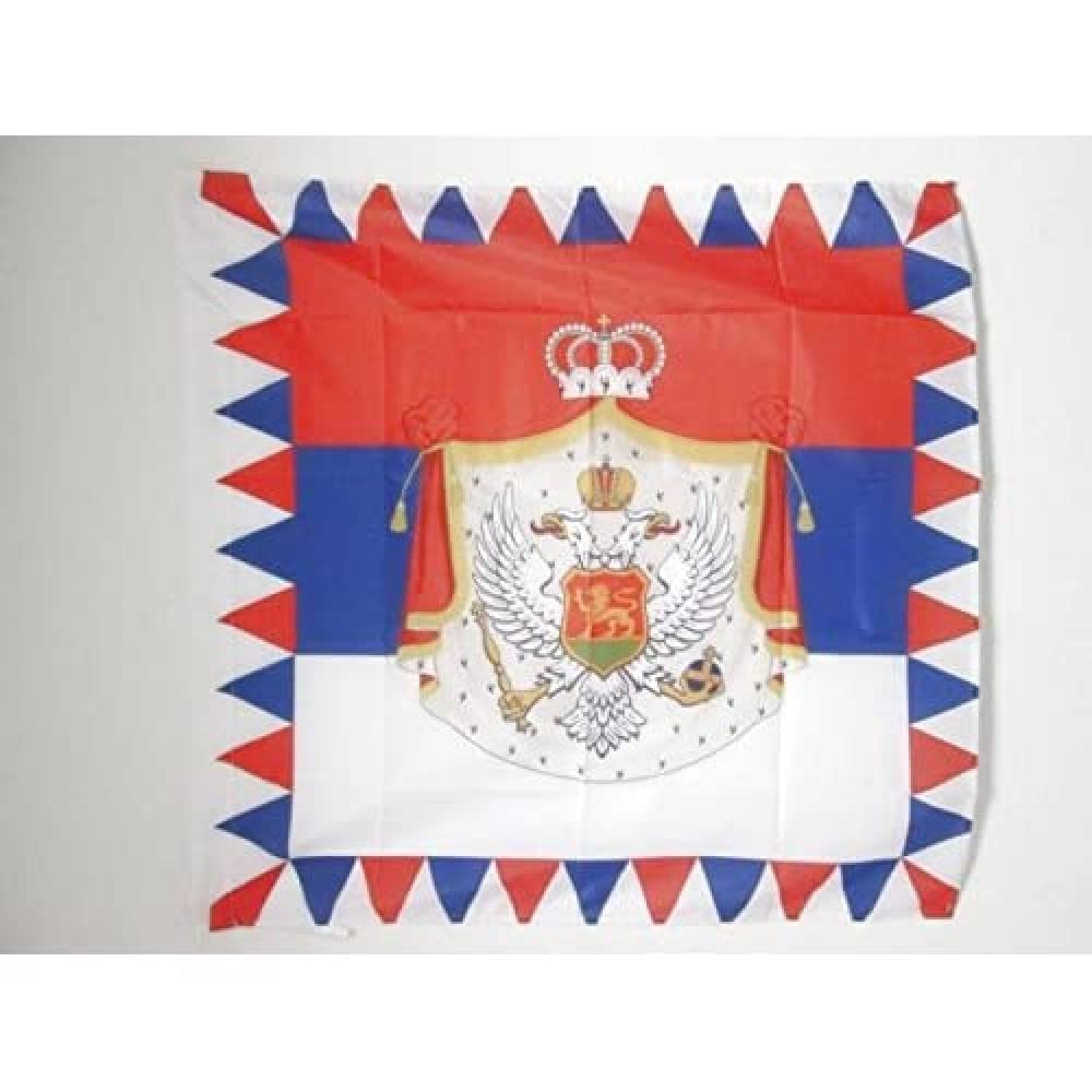 AZ FLAG - Royal Standard of Montenegro 1911-1918 Flag - 3x3 Ft - 100% Polyester Montenegro kingdom Banner with Sleeve - Fade Resistant - Vivid Colors - 3' x 3' Feet - 90x90 Cm