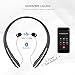 Wireless Headphones, Cocopa V4.1 Bluetooth Headphones Hi-Fi Stereo Neckband Wireless Headset Retractable Earbuds with Mic IPX5 Sweatproof for Running Gym Workout Talk Time Up To 15 Hours (Black)