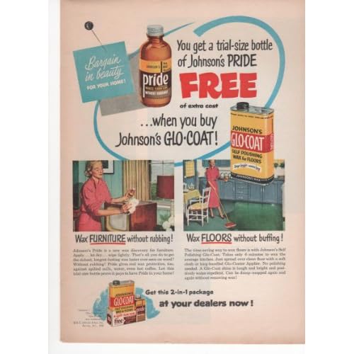 Johnsons Glo Coat Wax For Furniture And Floors Home Care Cleaning 1951