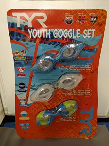 TYR Youth/Children's Swim Goggles - 3 Goggle Value Pack