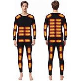 DIMHLCDZA Heated Thermal Underwear for Men Women USB 42 Zone Intelligent Heated Thermals top and Heated Pants Set/S-4XL