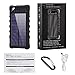 Solar Charger, FKANT 16000mAh Solar Phone Charger IPX7 Waterproof Portable Solar Power Bank External Battery Pack Dual USB for iPhone and Other Smart Devices- with 4LED Flashlight and Carabiner
