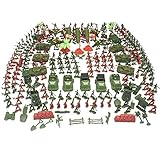Toy Army Men， 307 PCS World War II Soldiers Toy Set with Hand Bag Birthday Christmas Gift