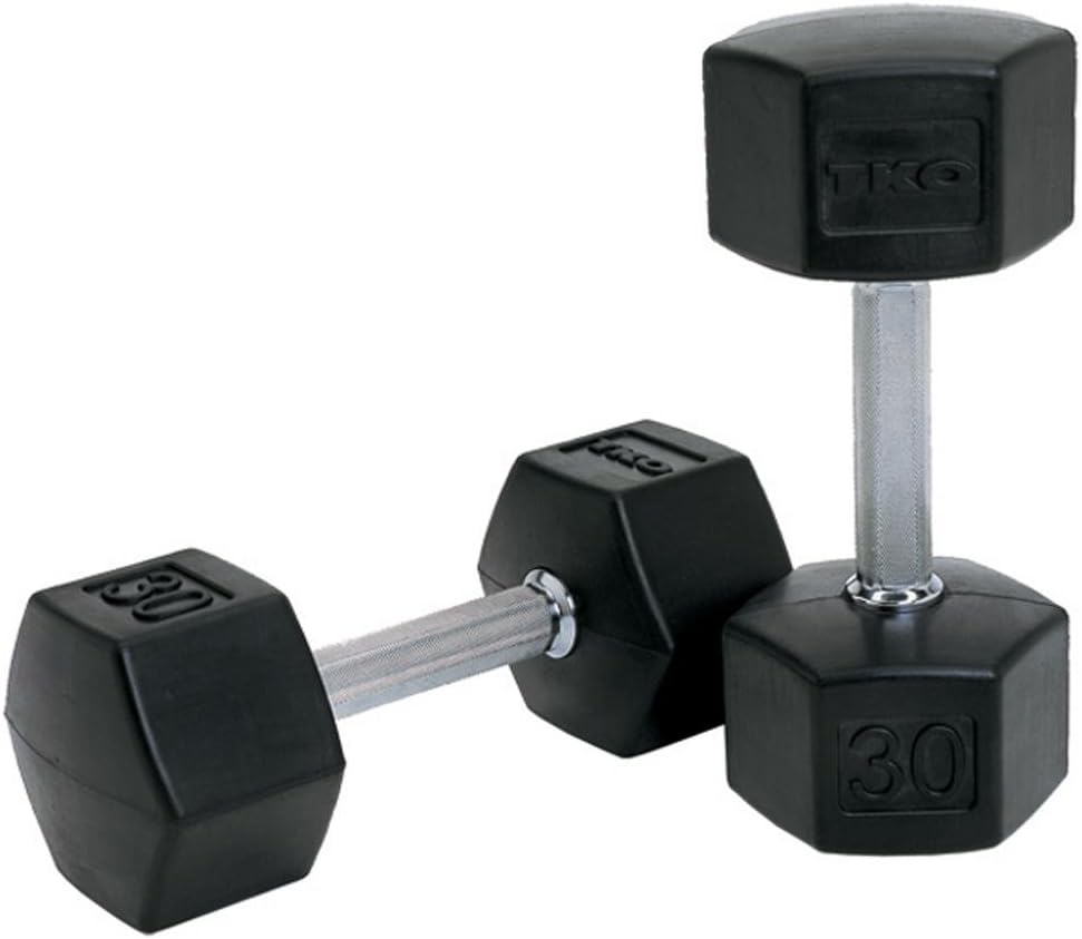 TKO SDS Rubber HEX Dumbbells - Pairs/Sets