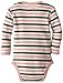 L'ovedbaby Unisex-Baby Newborn Organic Long-Sleeve Bodysuit, Coral Stripe, 12-18 Months