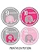 Months in Motion Baby Monthly Milestone Stickers Newborn Girl First Year Shower Gift (Style 246)