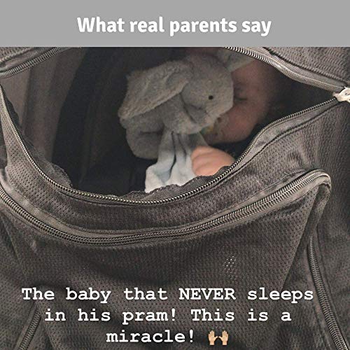 SnoozeShade Plus Stroller Sun Cover (6m+) | UV Sunshade for Baby Strollers & Joggers | Universal Fit for 3 & 4 Wheelers | Blocks 99% of The Sun's Rays - Thumbnail 2