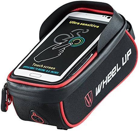 Abonnylv Waterproof Road Bicycle Smartphone Bag for Bike Accessories (Small Red)