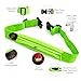 sport2people LED Reflective Running Belt Pouch with USB Rechargeable Light - Key, iPhone X 6 7 8 Plus Cell Phone Holder for Runners - Waist Fanny Pack for Best Visibility During Walking and Cycling