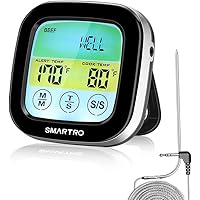 SMARTRO ST59 Digital Meat Thermometer for Oven BBQ Grill Kitchen Food Cooking with 1 Probe and Timer