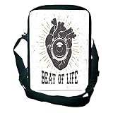 Pictures Print Design One Shoulder Small Satchel