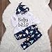 Unisex Toddler Infant Newborn Girl Boy Baby Bear Romper Pants 3pcs Outfits Set(12-18 Months, Blue)