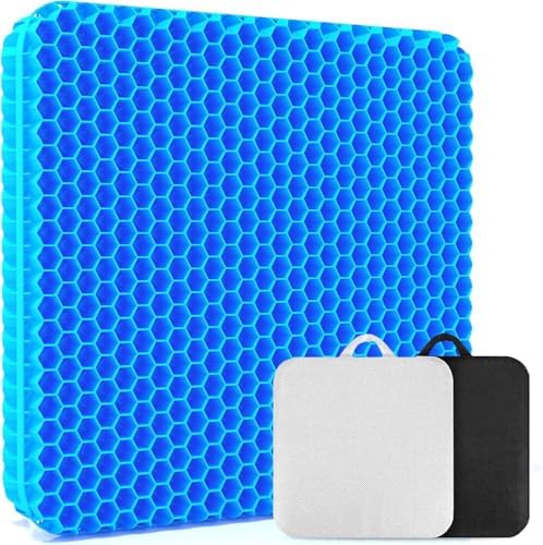 XSIUYU Extra-Large Gel Seat Cushion, Breathable Honeycomb Design