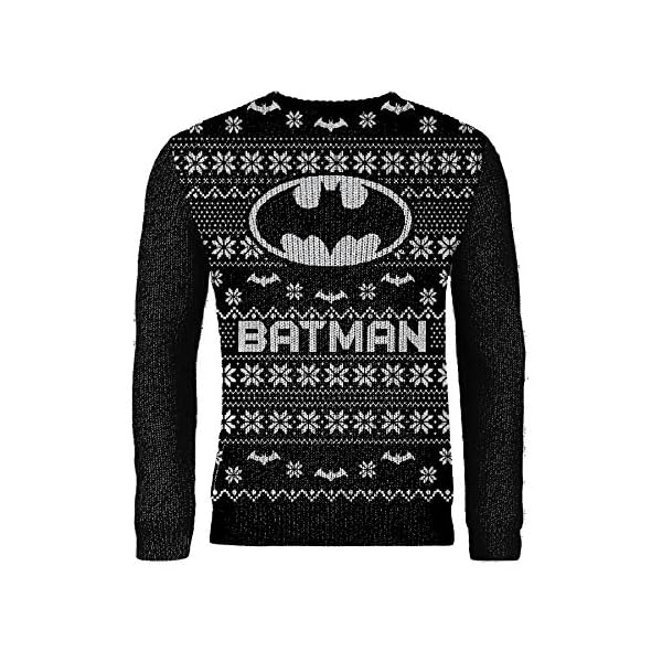 London Co. DC Originals Batman Black Unisex Christmas Knitted Jumper