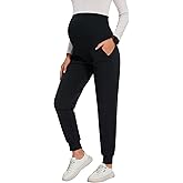 FABRACK Women's Maternity Scrub Jogger Pants Workwear Stretch Comfy Pregnancy Pants with 6 Pockets, S-XXL