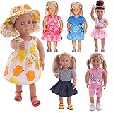 FLETA for American Girl 18 inch Baby Doll Clothes, 6 Pack Sets, 18