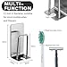 Toothbrush Holder Wall mounted Toothpaste Cup and Razor holder save space keep dry stainless steel strong adsorb 3M Adhesive 304 Stainless Steel for Bathroom or Kitchen Counter (3 pack) (3 Pack)