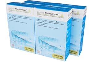 iSonic AlignerClean™ CTAR01x4, Ultrasonic Cleaning Tablet for daily cleaning of aligners/retainers, dental appliances, night guards, cpap components. 48 Tablets x4 pack