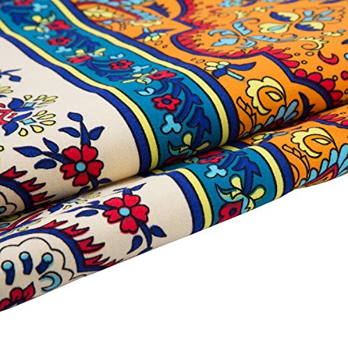 HNNSI Exotic Striped Bohemia Pillow Shams King Size 2 Pieces,100 Brushed Cotton Thick Boho