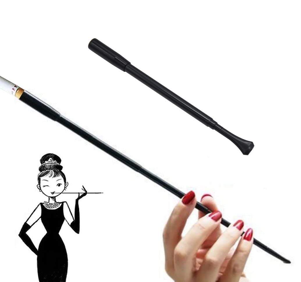 telescoping cigarette holder Long Extendable Cigarette Holder for Women 1920s Costume 17 inches, Black
