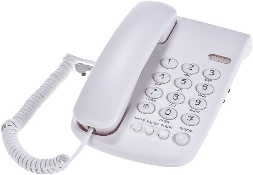 Amazon Aibecy Tcf 00 電話機 親機のみ リダイヤル機能 電源不要 シンプルかつ実用 壁掛け対応電話機 ホワイト 白 Aibecy 電話機本体