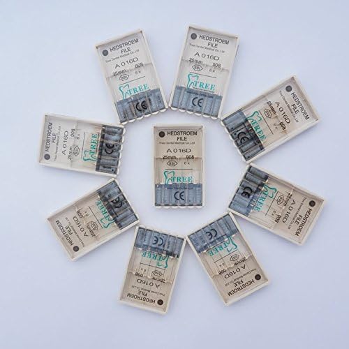 Treedental Dental Root Canal Hedstroem File Stainless 25MM-#08 (9 packs)