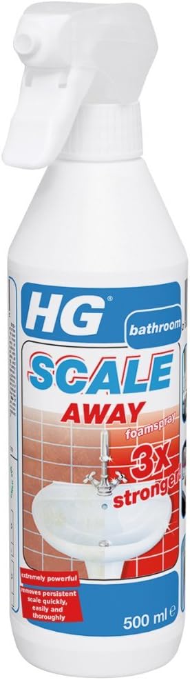 HG Limescale Remover Foam Spray Super Powerful, Bathroom & Kitchen Cleaner - 500ml, White, 500 ml (Pack of 1)
