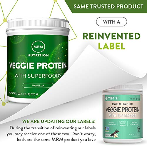 image for MRM Nutrition Veggie Protein with Superfoods | Vanilla Flavored | 22g 