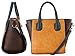 Diophy PU Leather Two Tone Mini Top Handle Tote Womens Purse Handbag Accented with Removable Strap SE-3394
