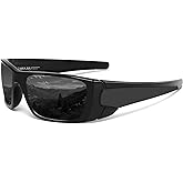 MAXJULI XL Z87 Wrap Around Sunglasses for Big Wide Heads Men TR90 Ultralight UV400 Protection Safety Glasses Z8236