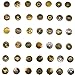80 Sets Jeans Button Tack Buttons Metal Replacement Kit with Rivets Storage Box, 8 Styles