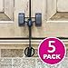 Kiscords Baby Safety Cabinet Locks for Knobs Child Safety Cabinet Latches for Home Safety Strap for Baby Proofing Cabinets Kitchen Door Rv No Drill No Screw No Adhesive/Color Black/ 5 Pack Ez-Twist