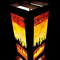 Pakdeevong shop Bangkok City Sun Riverside Handmade Asian Oriental Wood Table Lamp Gift Bedside Night Light Bulbs Bedroom Accessories Home Decor Living Room Bedside Homemade Art Garden Outdoor Floor Japanese Modern Vintage Christmas Desk Lamp
